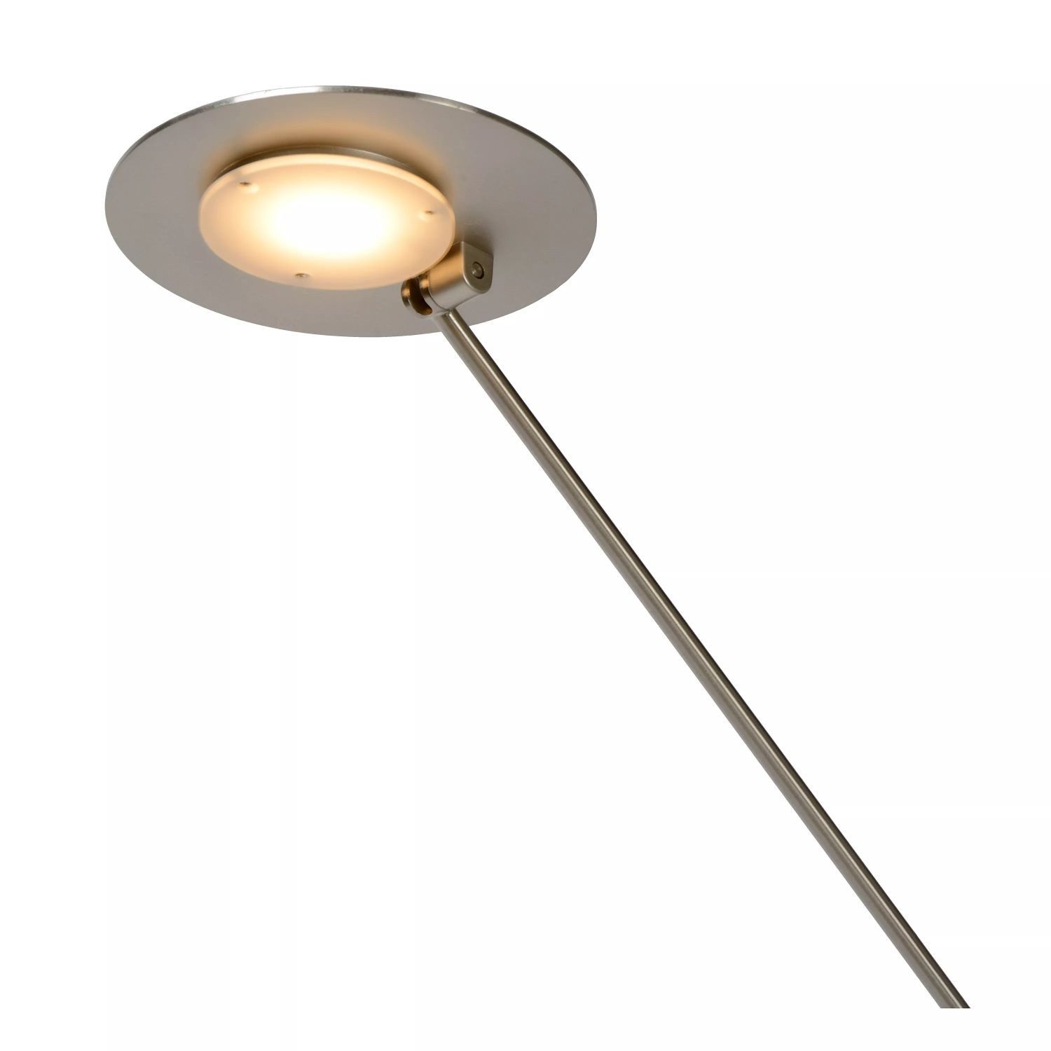 Licht-Erlebnisse Stehlampe LEKO, LED fest integriert, Warmweiß, LED Metall dimmbar 140 cm hoch Chrom 3000 K warmweißes Licht 640 lm