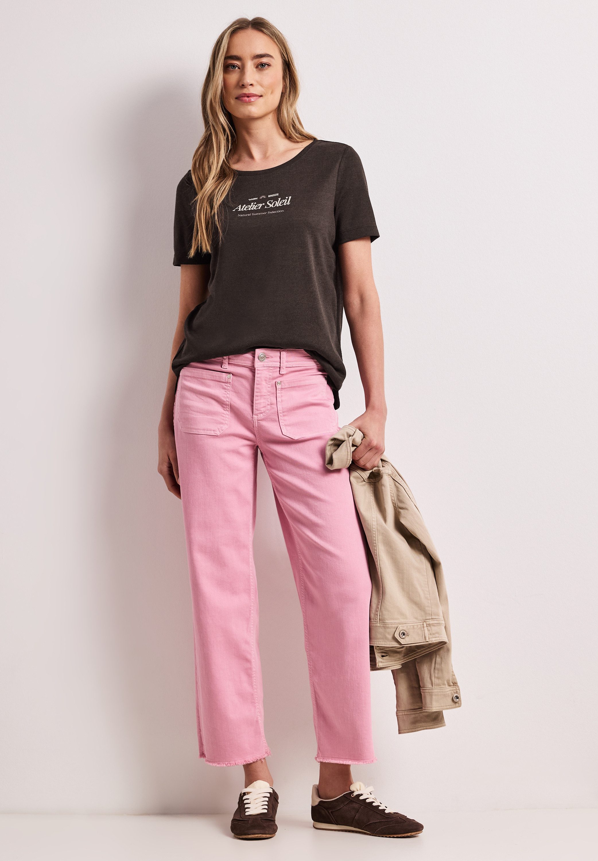 STREET ONE T-Shirt in Leinen-Optik – Bild 3 von 5