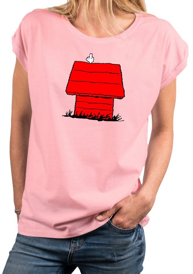 MAKAYA T-Shirt Damen Kurzarm Sommer Top mit Print Lustige Oberteile Aufdruck Frauen (Rundhals, Blau, Grau, Rosa, Schwarz, Weiß) große Größen