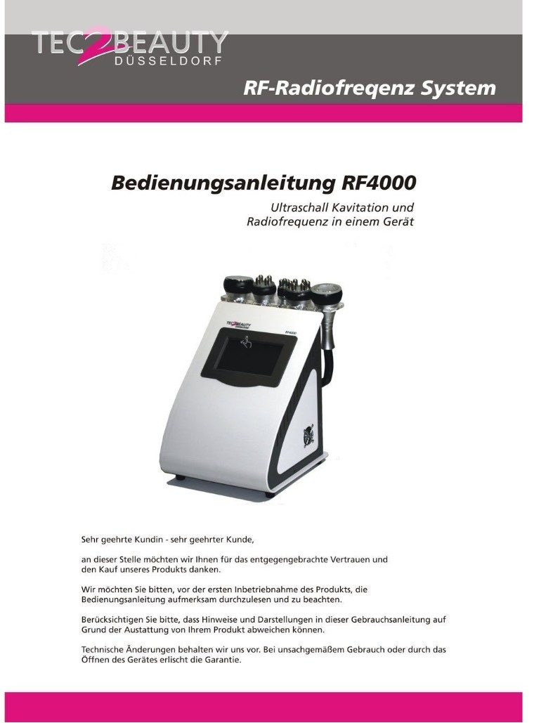 Tec2Beauty Beauty-Multigerät Falten und Fett: Kombination Kavitation / Ultraschall & Radiofrequenz, 5-tlg.