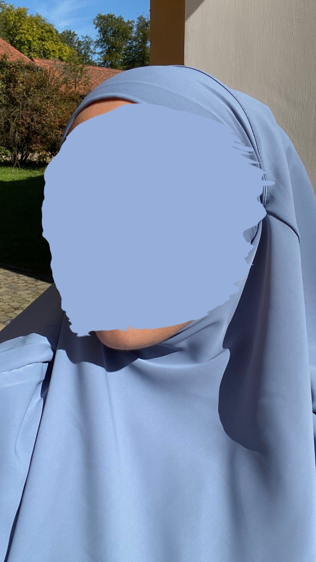 HIJABIFY Kopftuch Khimar einlagig aus Blau Medina Pastel Seide