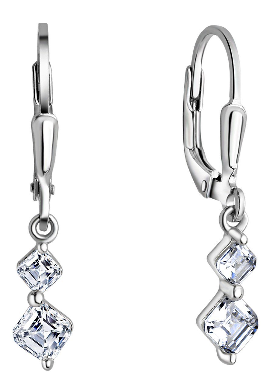 Paar Ohrhänger Schmuck Geschenk Silber 925 Ohrschmuck Patentbrisur Glitzer