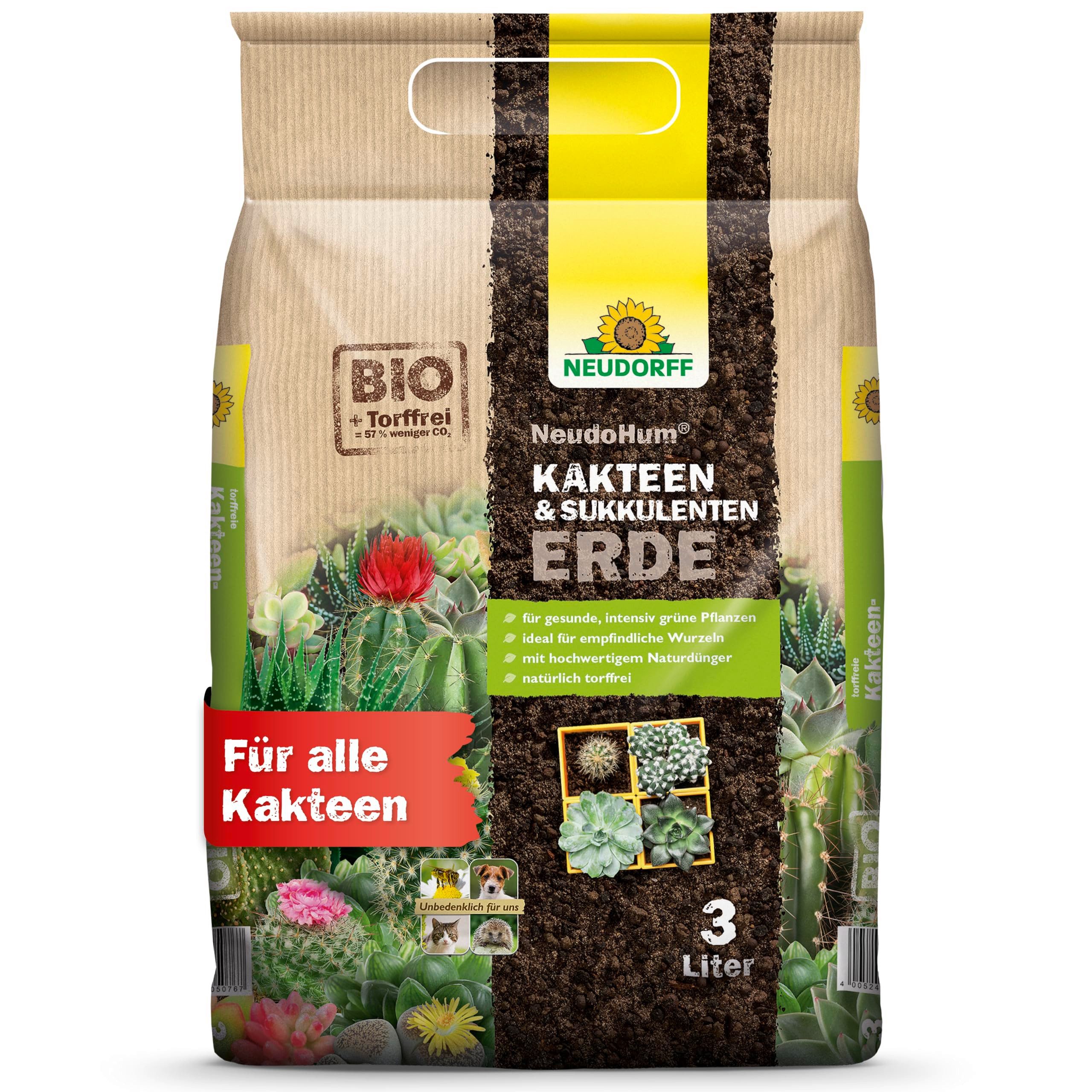 Neudorff Bio-Erde NeudoHum Kakteen- & SukkulentenErde 3 Liter, (Torffreie B günstig online kaufen