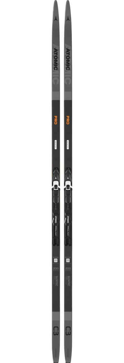 Atomic Langlaufski PRO C3 SKINTEC med + SP Grey/Black/ GREY/BLACK/GREY