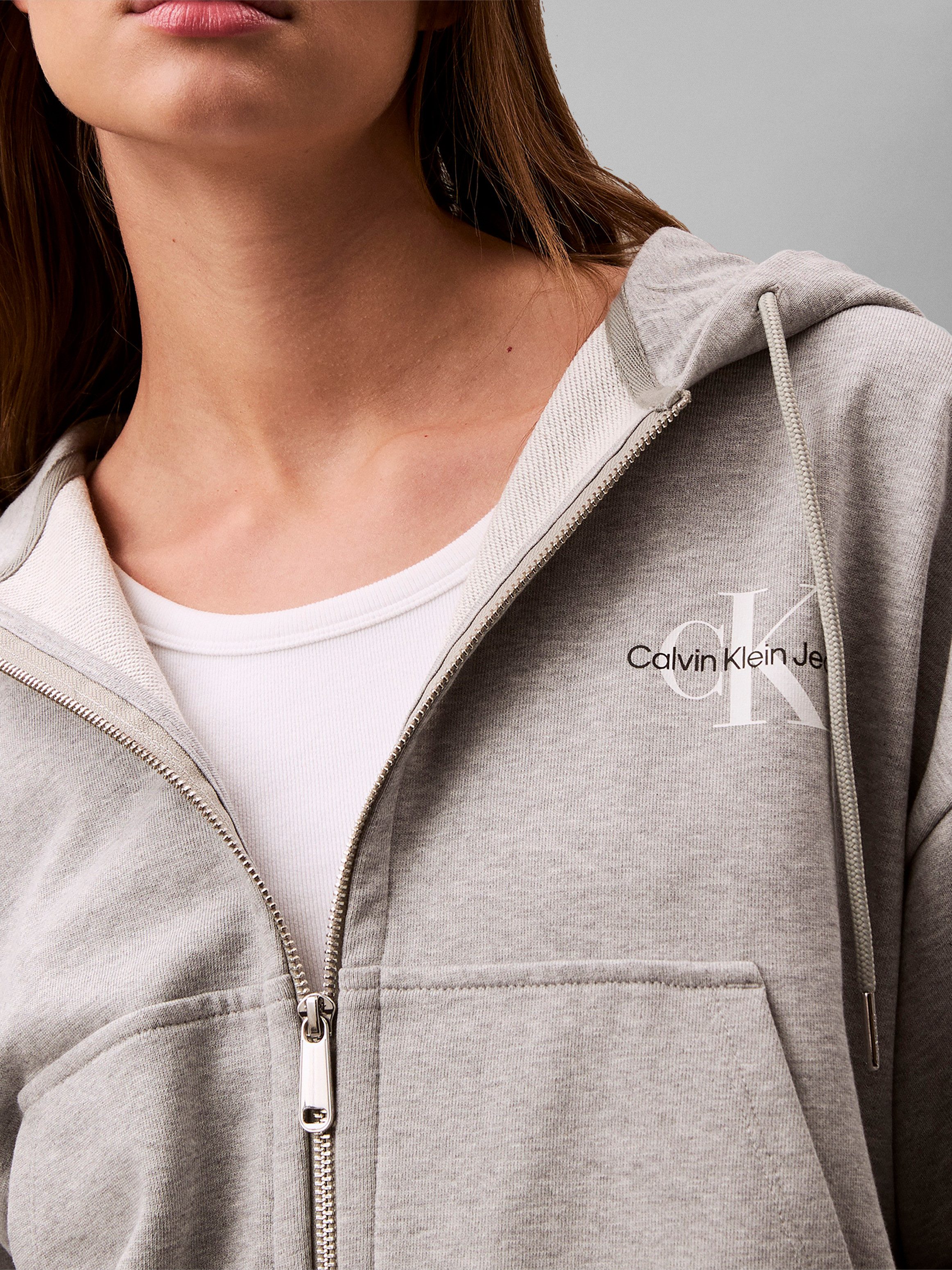 Calvin Klein Jeans Sweatjacke Mit Rundhalsausschnitt – Bild 4 von 5