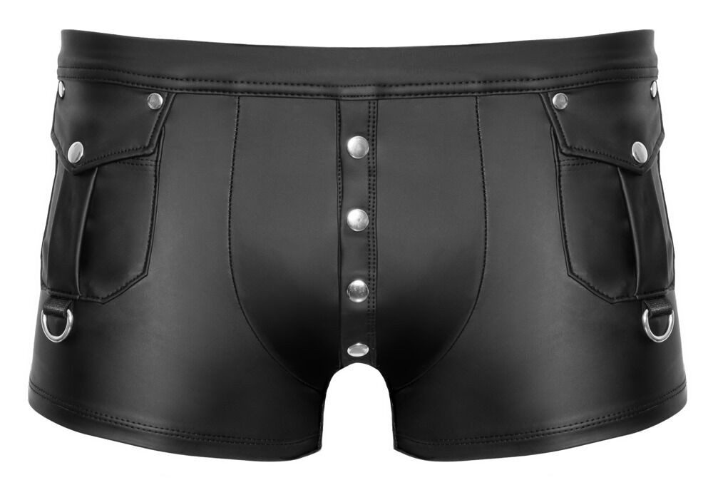 Boxershorts Boxershorts mit Druckknöpfen und Taschen - schwarz