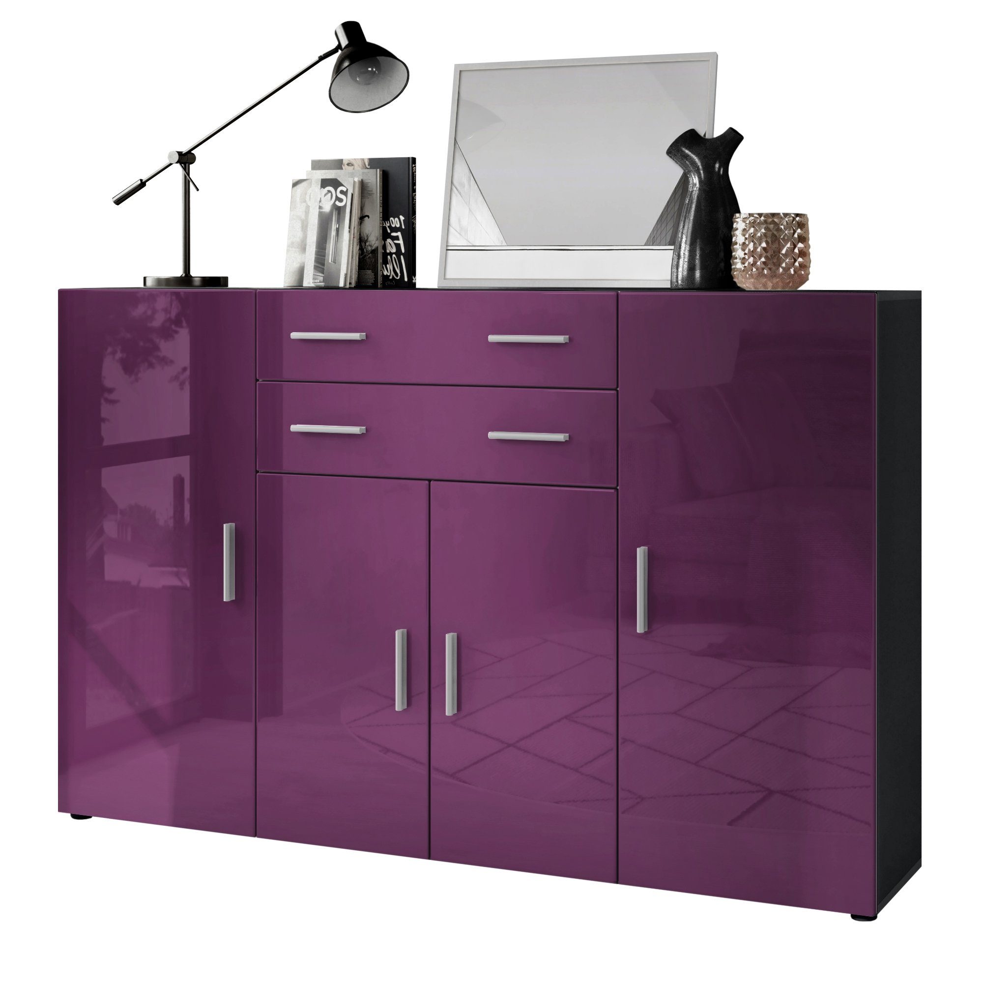 Vladon Highboard Aron (Anrichte, mit 4 günstig online kaufen