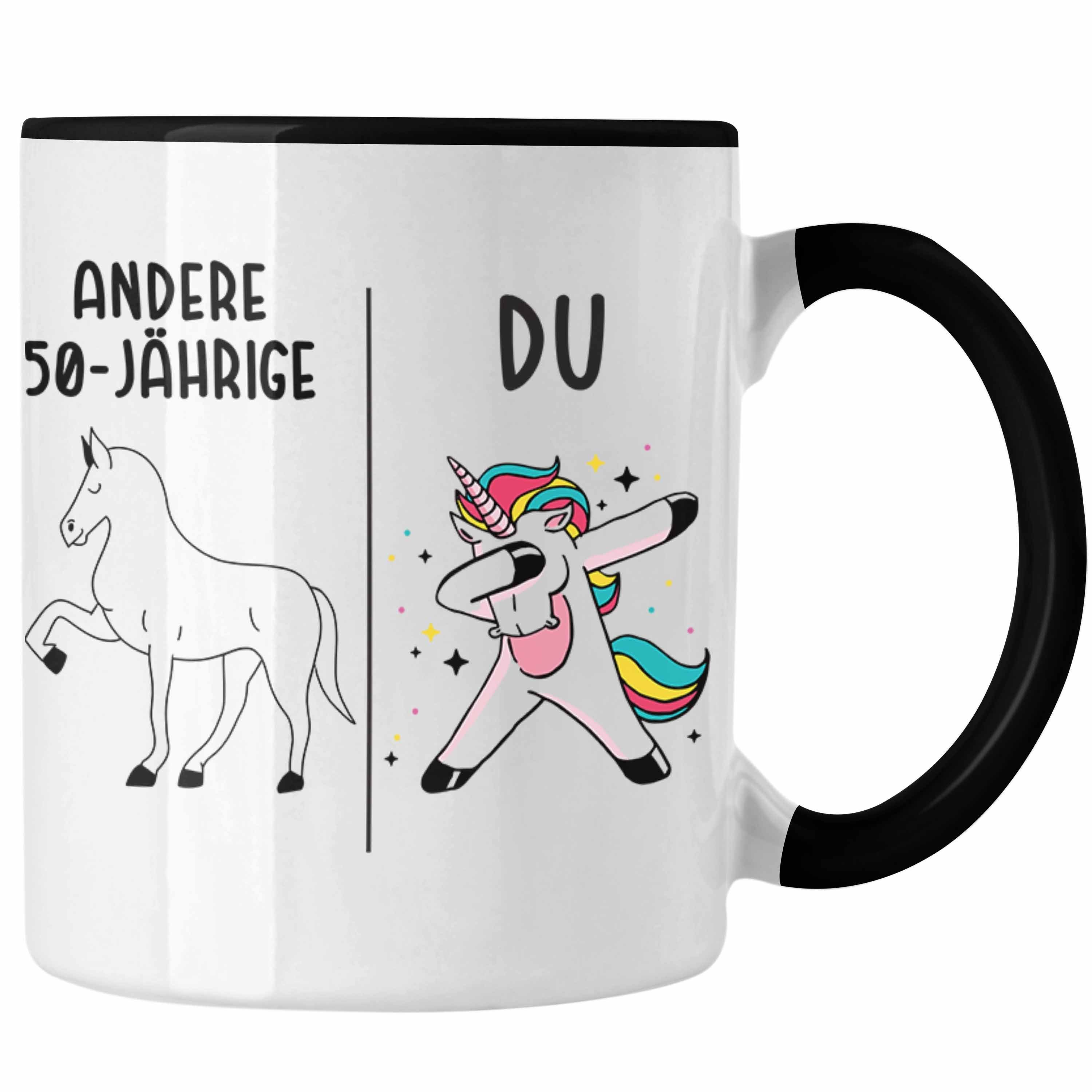 Trendation Tasse Trendation 50. Geburtstag Frauen Tasse Einhorn