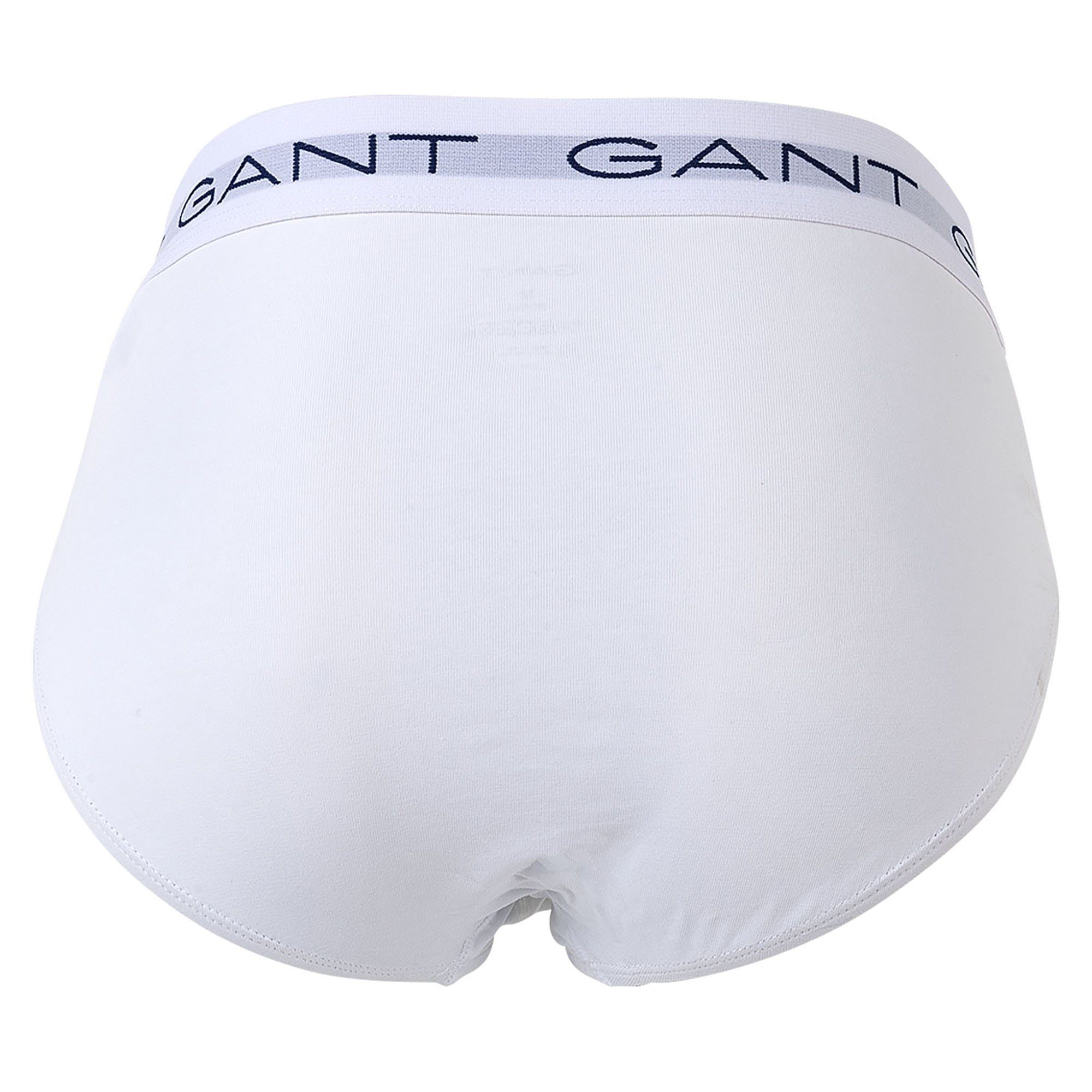 - Cotton Briefs, Slip Slips, Herren Gant Logo-Bund, Mehrfarbig 3er Pack