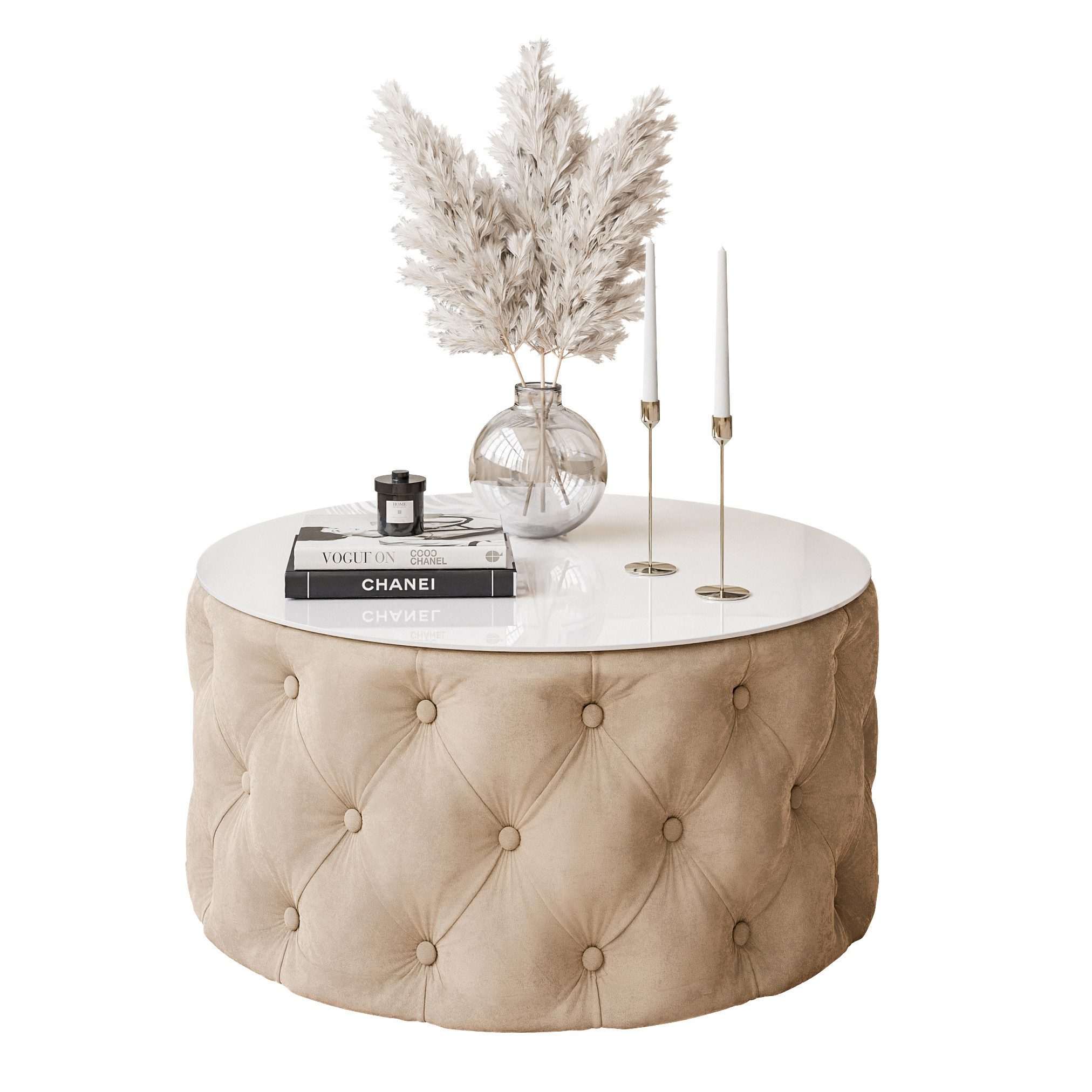 Lookway Couchtisch CHESTERFIELD 70 cm runder günstig online kaufen