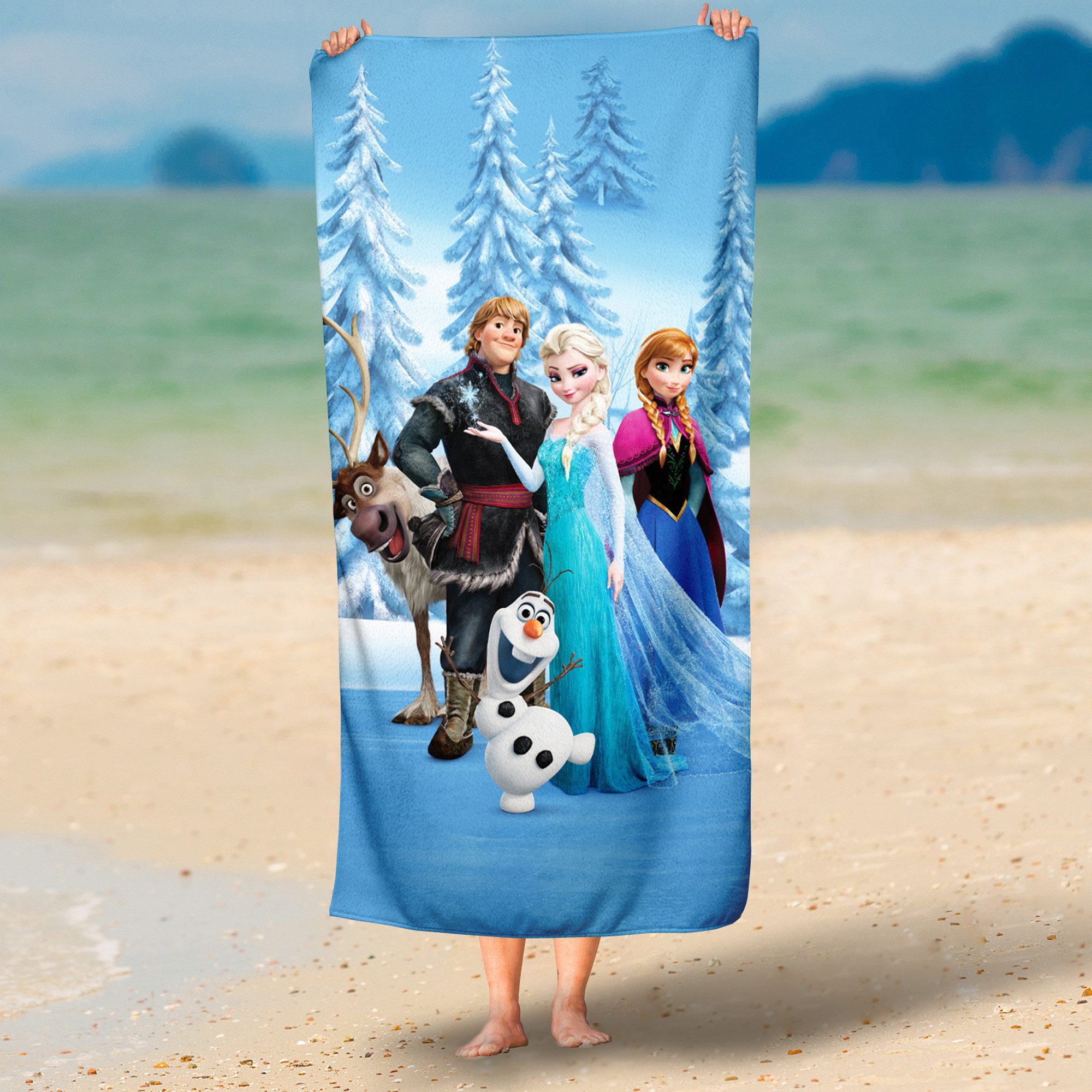BERONAGE Strandtuch Frozen die Eiskönigin Badetuch Sven 75x150 cm, 100% Bau günstig online kaufen