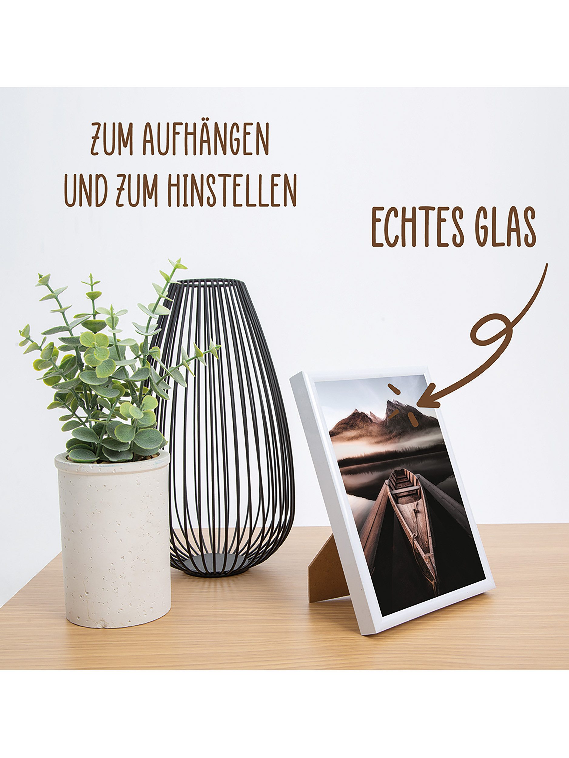 Wackadoo Living Bilderrahmen-Set mit Glasscheibe Posterrahmen günstig online kaufen