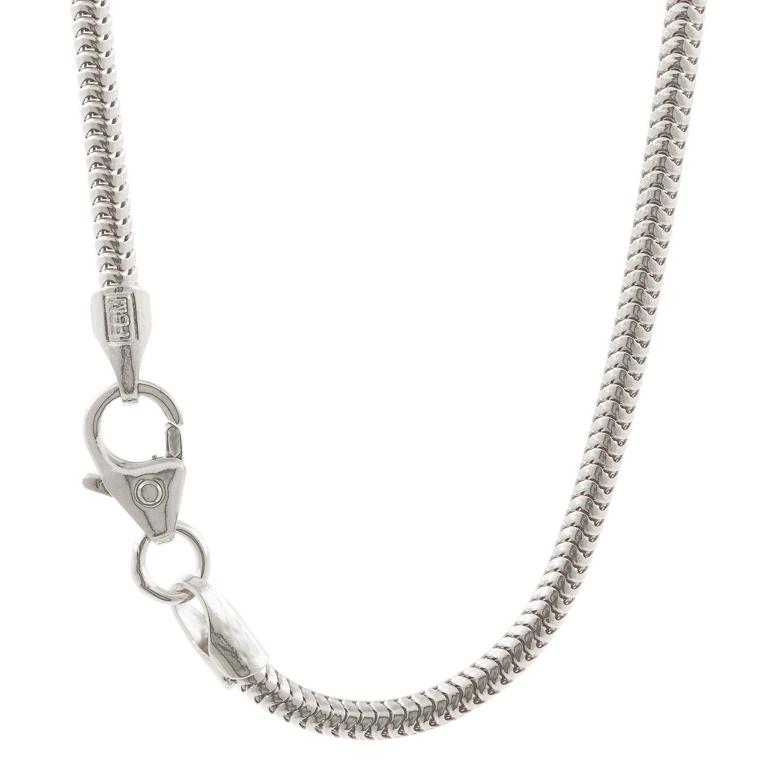 HOPLO Schlangenkette Silberkette Schlangenkette Länge 42cm - Breite 1,9mm - 925 Silber, Made in Germany – Bild 2 von 5