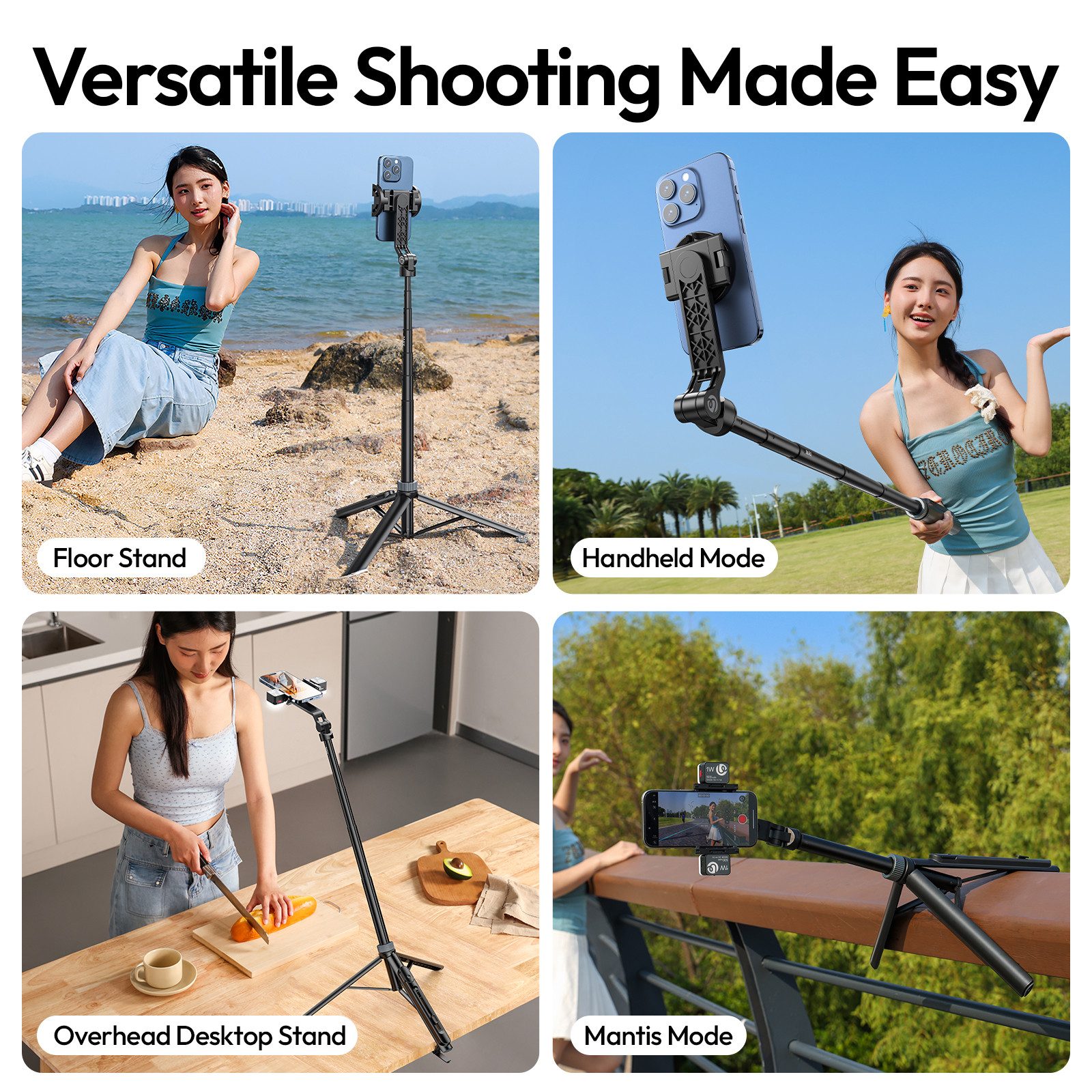 ULANZI Ulanzi Overhead Selfie Stick Stativ mit MagSafe & Fernbedienung Handstativ