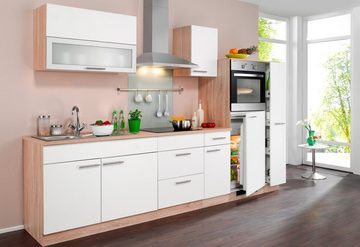 wiho Küchen Küchenzeile Montana, mit E-Geräten, Breite 290 cm