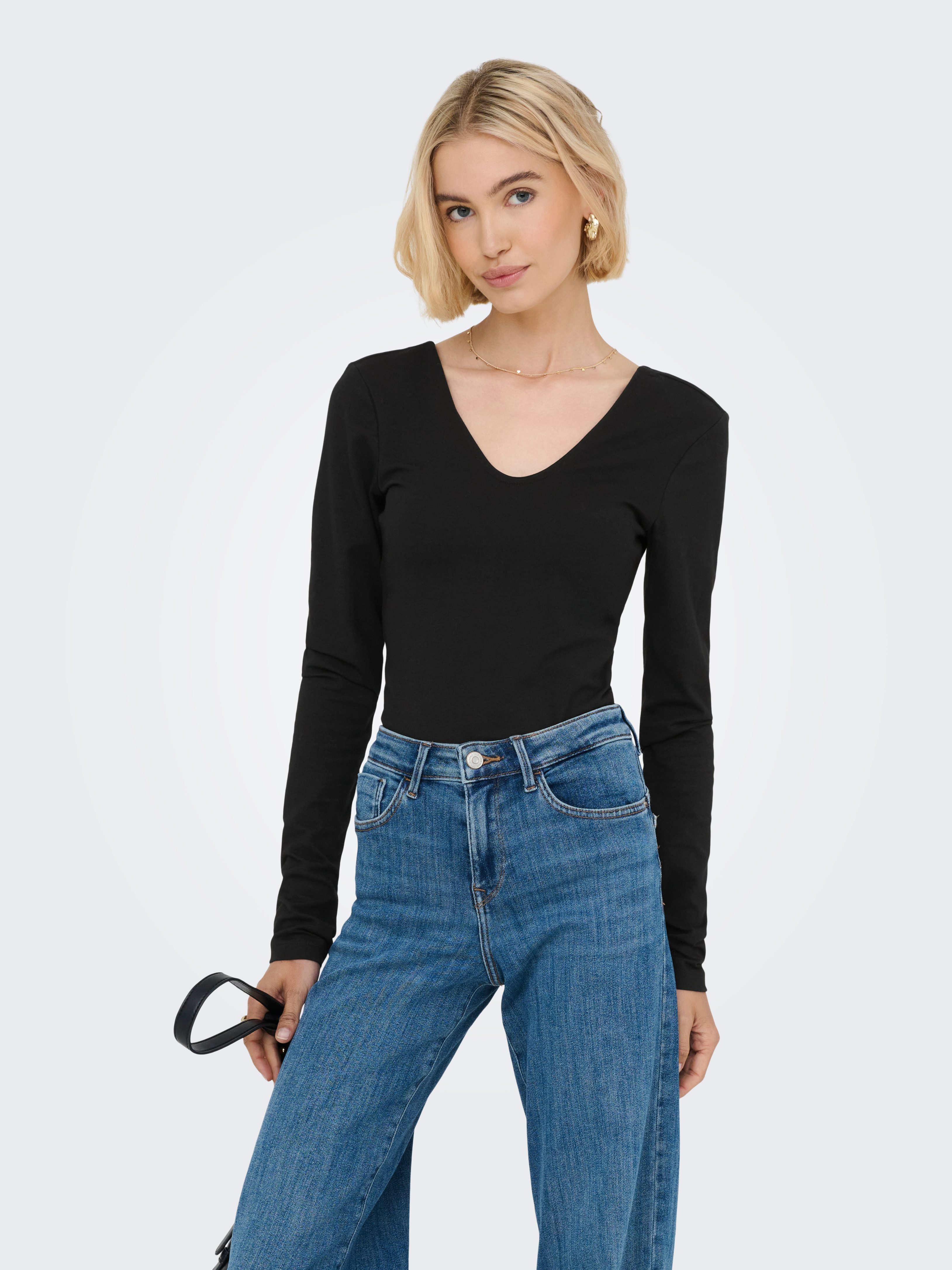 ONLY Body ONLLIVE LOVE V NECK L/S BODY CS JR
