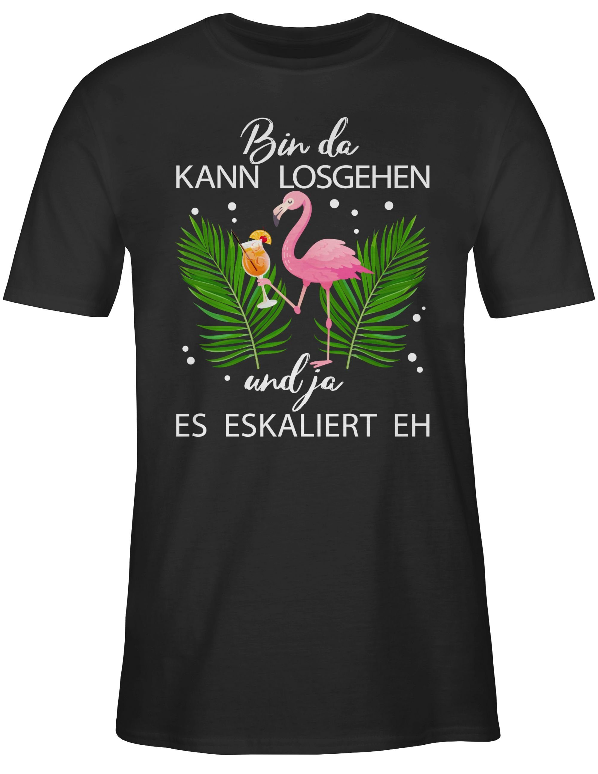 Shirtracer T-Shirt Bin da kann losgehen und ja es eskaliert eh I Flamingo K günstig online kaufen