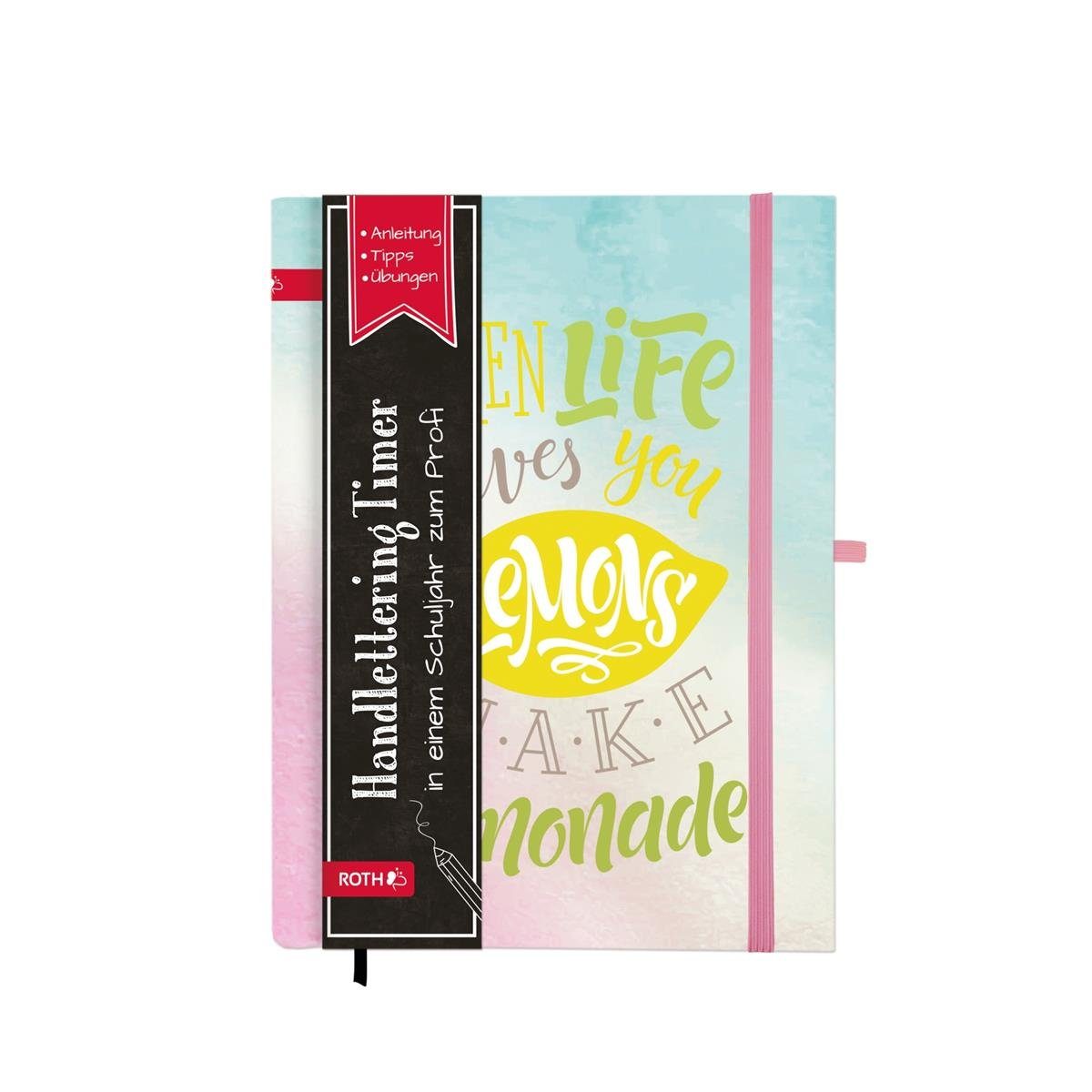 Roth Schulheft Roth Schülerkalender Lemon 16,5x23cm, versteckte Wire-O-Bindung