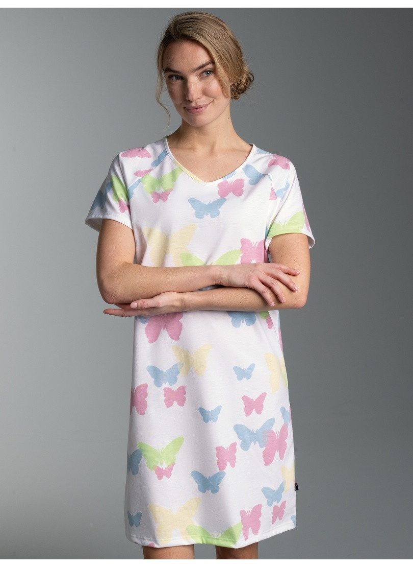Trigema Nachthemd TRIGEMA Nachthemd mit Allover-Druck "Schmetterlinge" (1-tlg)