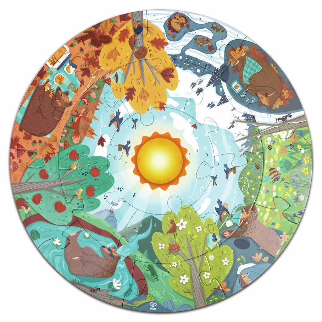 Hape Puzzle Puzzle „Vier Jahreszeiten“, Puzzleteile