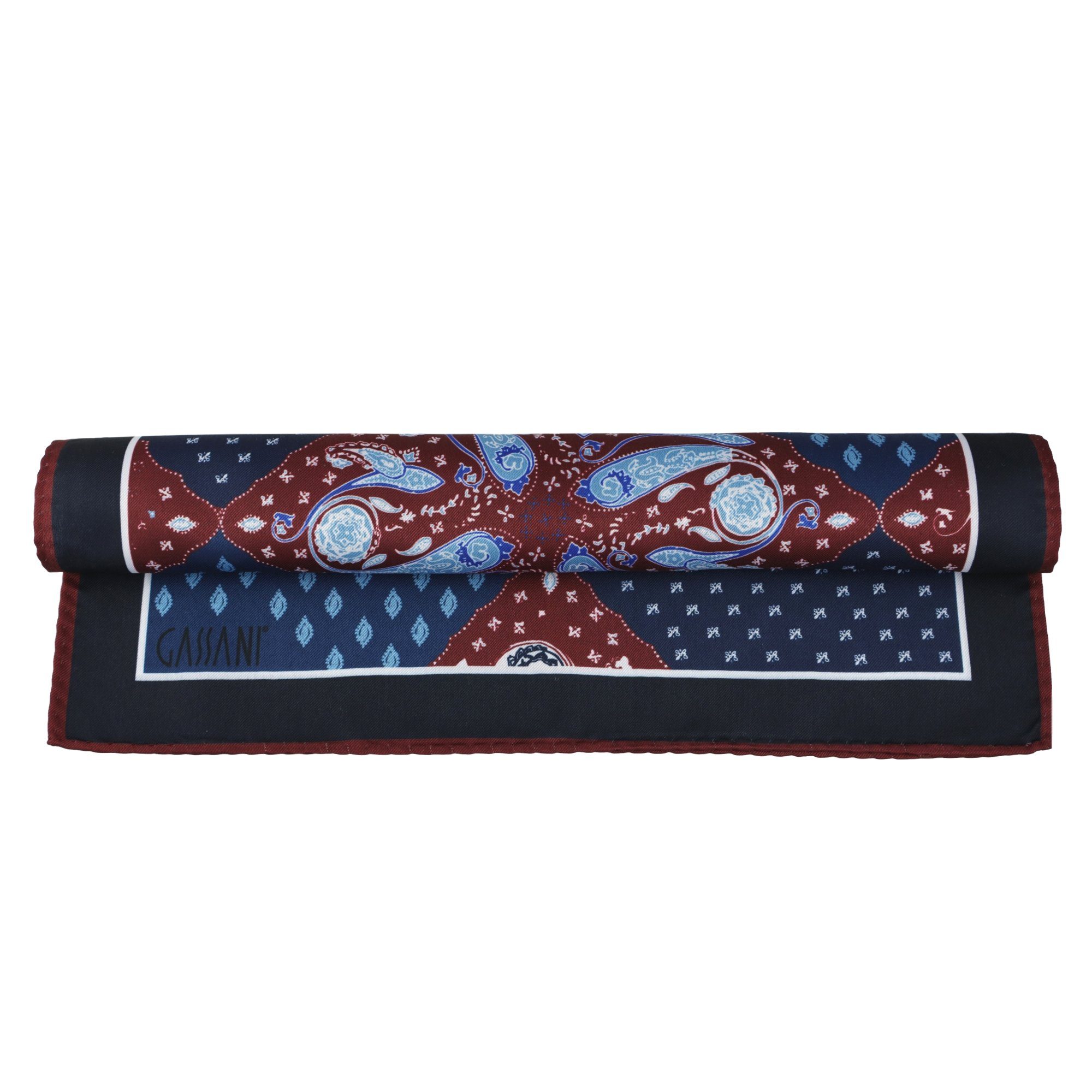 GASSANI Krawatte Herren-Krawatte Rips Fine Karo, z. Anzug Schmal Slim, Uni Seide Touch (Set, 2-St., Gepunktet, 2, Getupft, Paisley, Bunt, Geblümt, Schlips, Eins – Bild 5 von 5