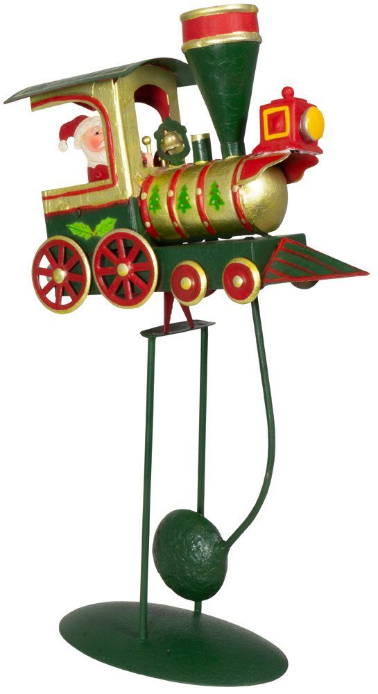 St), Zug im 1 (Dekofigur, Lokomotive Unruhe Metall-Pendel Tischdeko auf Nikolaus Pendel Paradise 35cm Christmas Weihnachtsfigur Weihnachtsmann mit