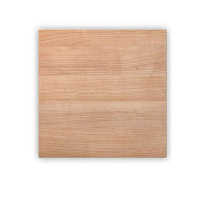 bümö Tischplatte DIY Schreibtischplatte, Quadrat: 80 x 80 cm- Dekor: Nussbaum