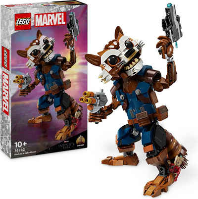 LEGO® Konstruktionsspielsteine Rocket & Baby Groot (76282), LEGO Super Heroes, (566 St), Made in Europe