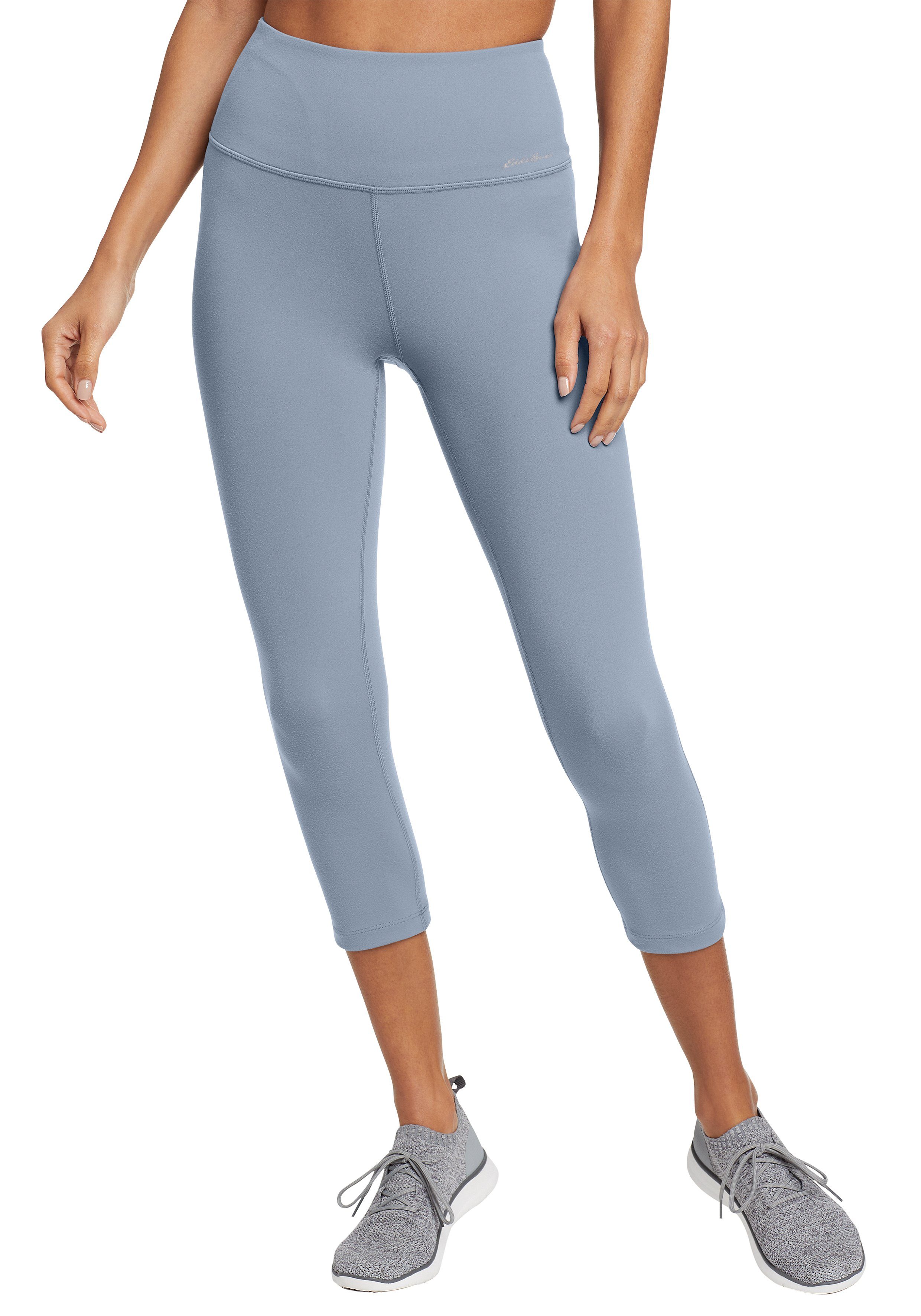 3/4-Leggings Eddie Blau Rise - Chambray Lux High geruchshemmend Bauer Movement