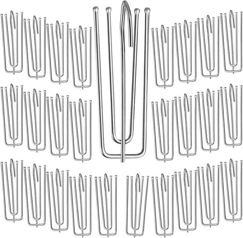 Duschvorhangklammer Vorhanghaken aus Edelstahl, 50er-Pack, Cliphaken und Vorhangringe, FIDDY, (50-St)