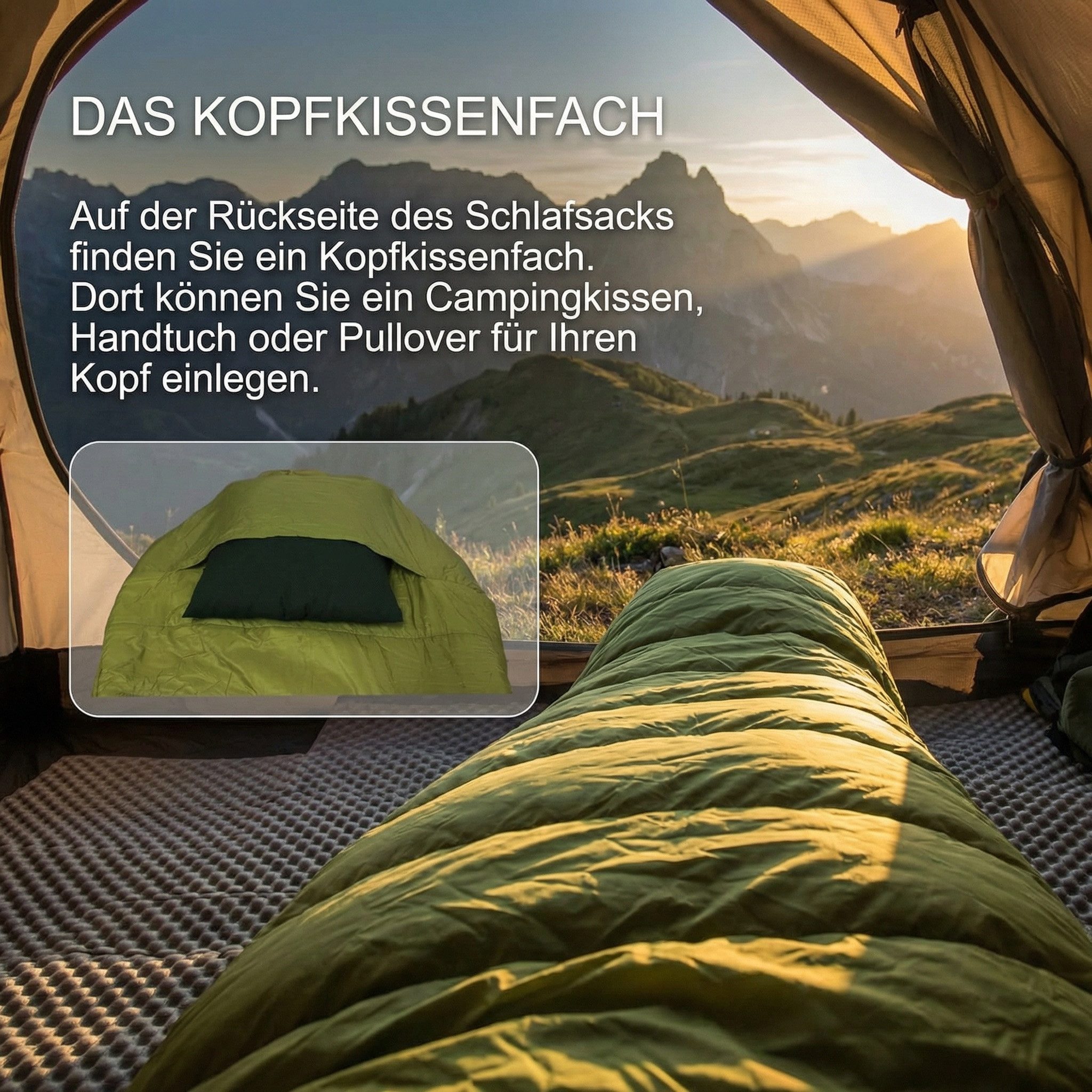 Norskskin Mumienschlafsack Mumienschlafsack Norskskin Ultralight 220 cm 900 Gram Schlafsack, Ultraleicht, Kopfkissenfach, Wärmekragen, 2 Wege Reißverschluss