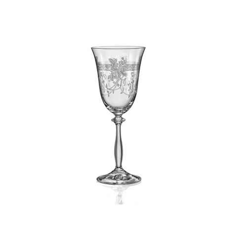Crystalex Weißweinglas Royal Ranke CP010 Weißweingläser 250 ml 6er Set, Kristallglas, pantografie, Kristallglas
