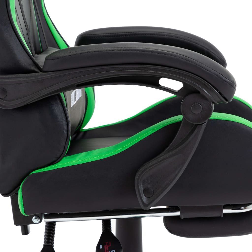 furnicato Kunstleder Gaming-Stuhl Bürostuhl St) Fußstütze (1 Schwarz und Grün mit