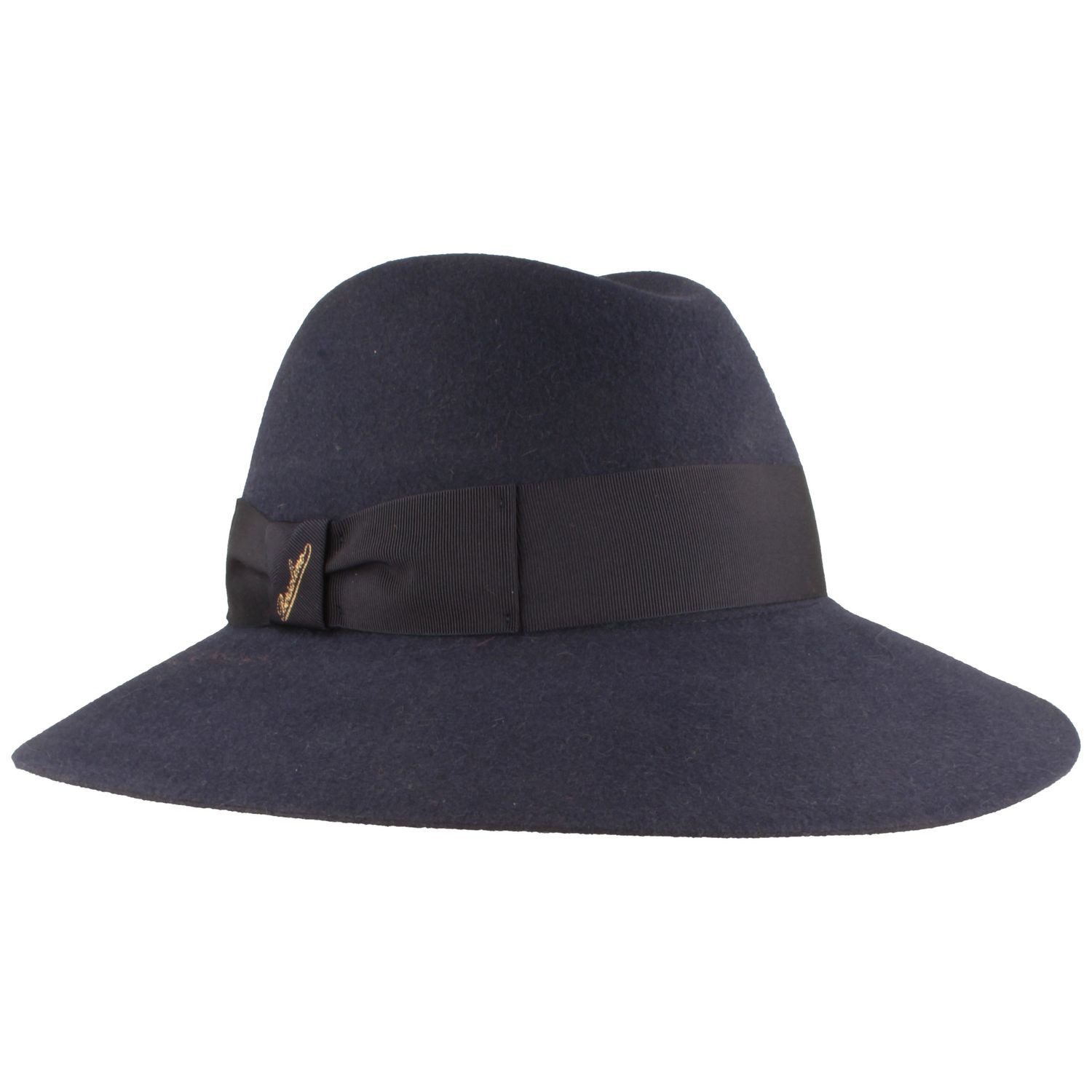 Borsalino Filzhut eleganter breiter Haarfilz Traveller Claudette