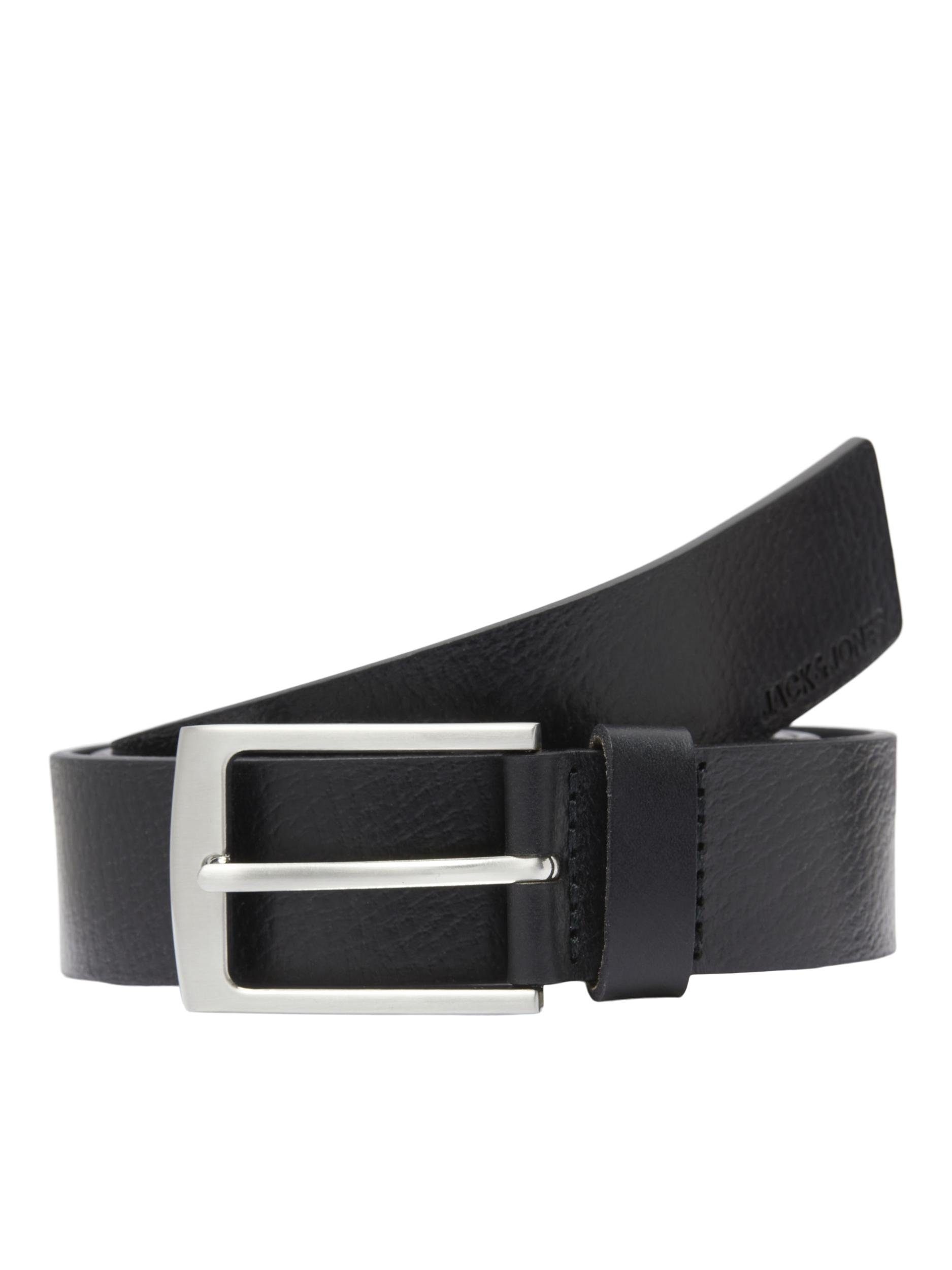 Jack & Jones JACSTOCKHOLM black LEATHER BELT Ledergürtel NOOS