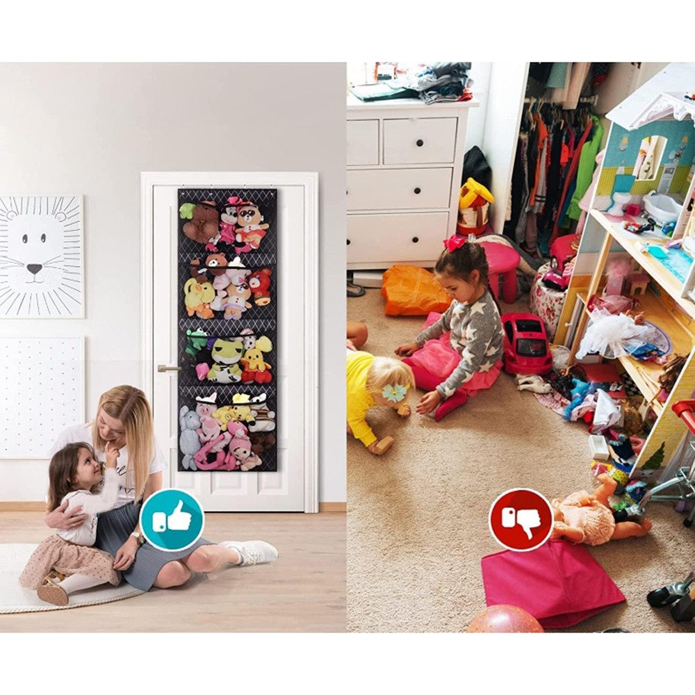 CLTYQ Hängeregal Hängeorganizer Aufbewahrung über der Tür,Taschen Organizer, Aufbewahrungshänger für Wohnzimmer, Schlafzimmer und Kinderzimmer – Bild 2 von 5