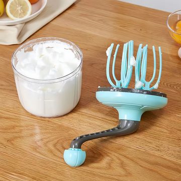 Lichtjäger Schneebesen-Rührelement Handmixer, multifunktionaler Milchaufschäumer, Schneebesen-Trenner, Zubehör für Sahne-Butter-Mixer, kleiner halbautomatischer Eier-Sahne-Rührer, Manueller Eiercrememixer, Kuchenmixer, manueller Teigmixer