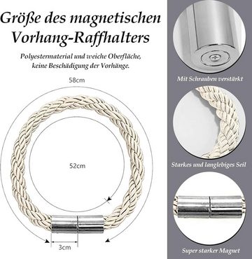 Raffhalter Magnetische Vorhang Raffhalter Gardinenhalter für Haus Deko 4 Stück, HIBNOPN, (4-tlg)