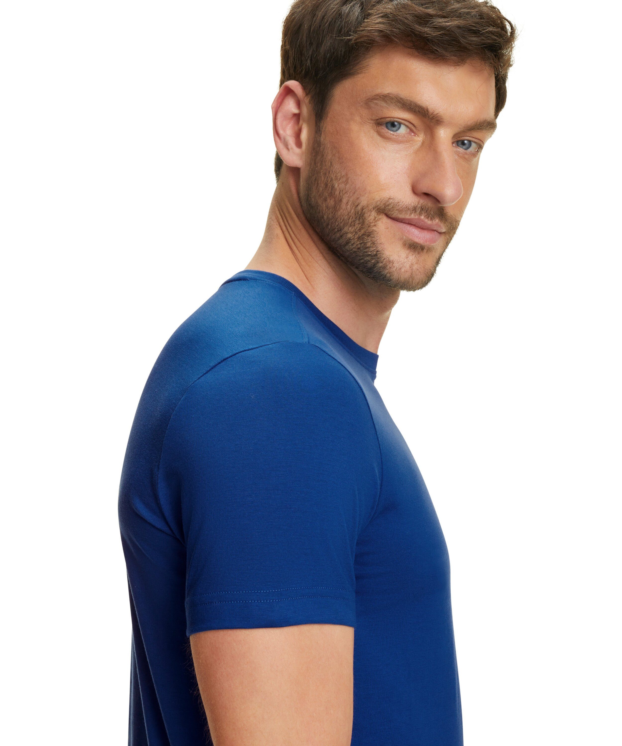blue Pima-Baumwolle petrol aus T-Shirt hochwertiger (1-tlg) (6493) FALKE