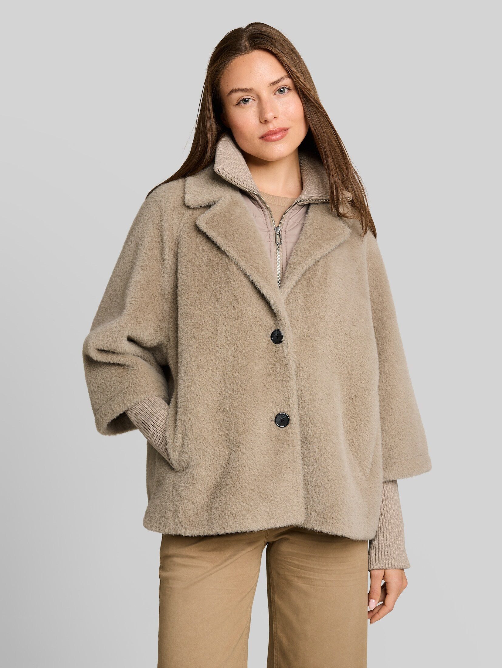 TOM TAILOR Sommerjacke Jacken Cosy Cape Jacke im 2-in-1-Look