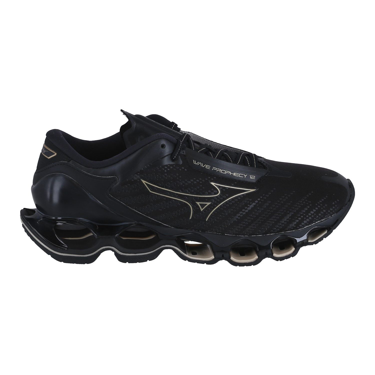 Mizuno Wave Prophecy 12 (Dämpfung) schwarz/gold Herren Laufschuh günstig online kaufen