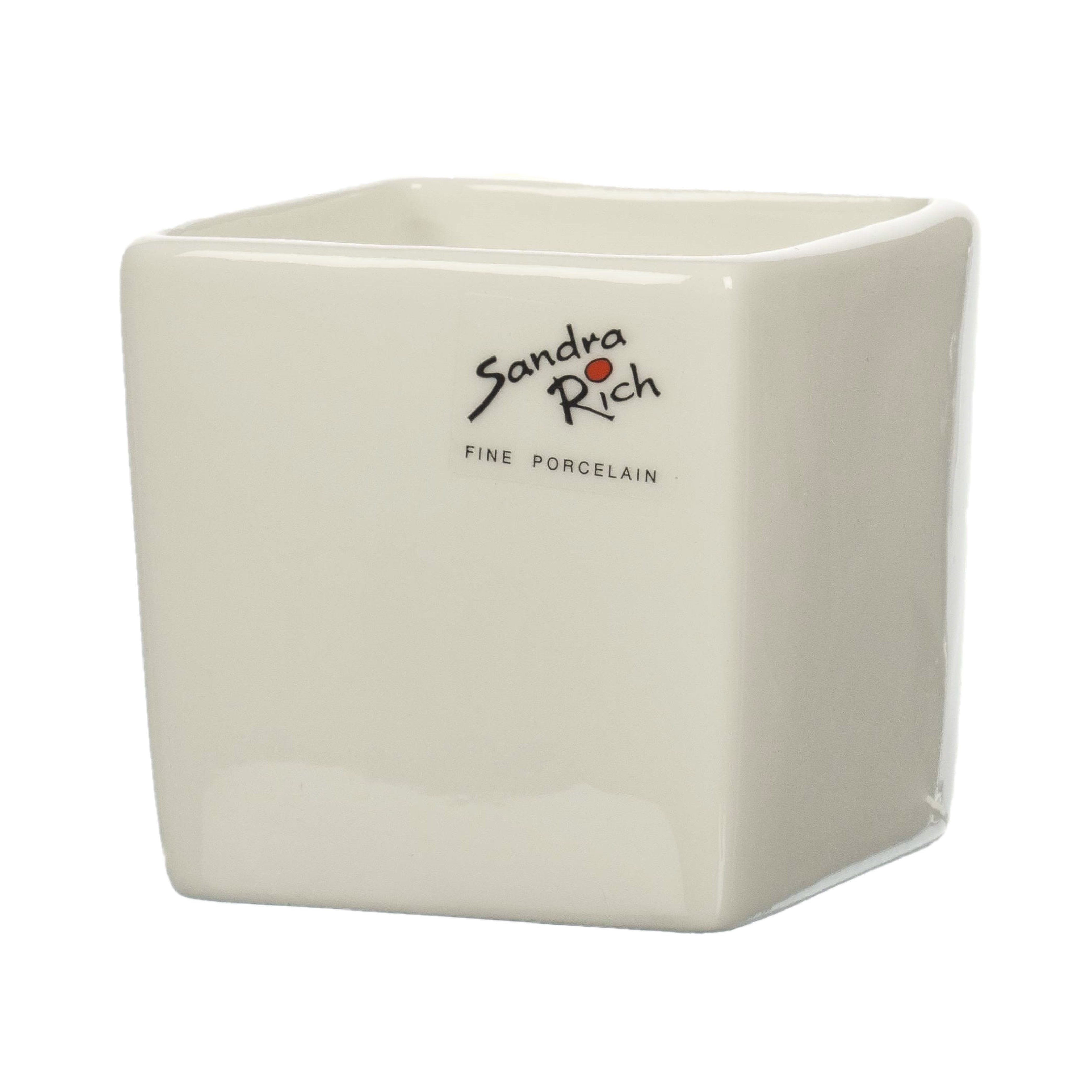 Sandra Rich Übertopf SANDRA RICH, Porzellan-Übertopf CUBE "Porcelain cube 6cm"