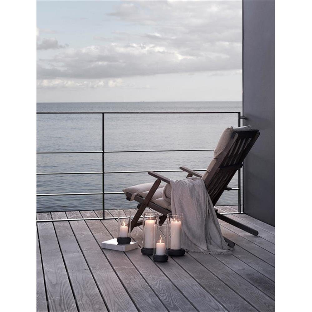 Stelton Windlicht Hurricane, 28,5 cm, Schwarz, wetterfest, für Kerzen und Teelichter