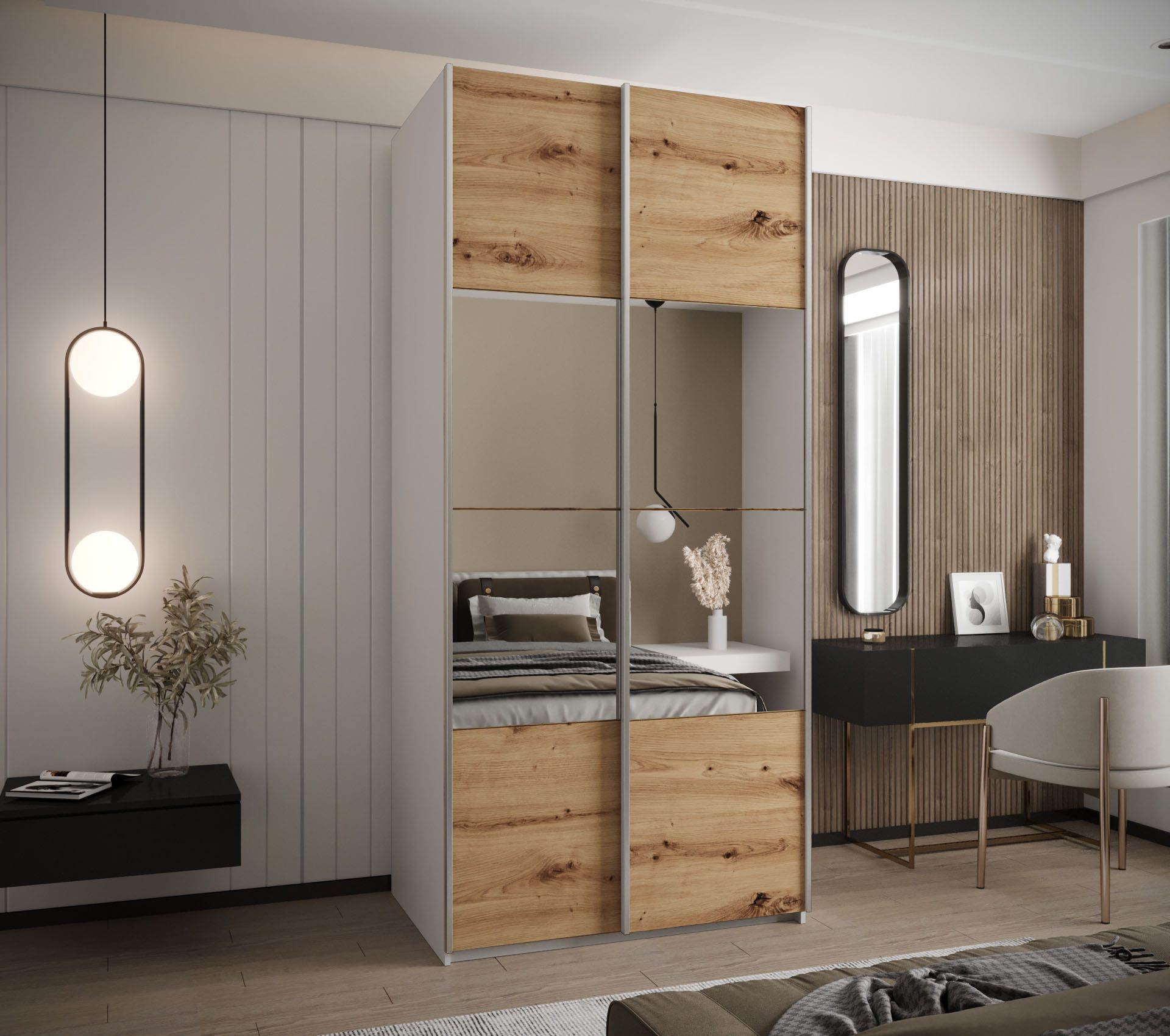 ABIKS MÖBEL Schwebetürenschrank LUX 4 hoher günstig online kaufen