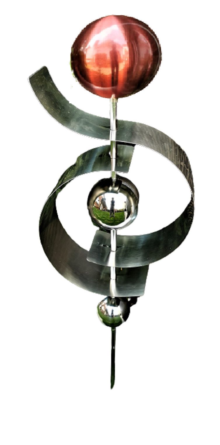 Jürgen Bocker - Gartenambiente Gartenstecker Jupiter Edelstahl rot matt 100 cm Beetstecker Gartenstecker