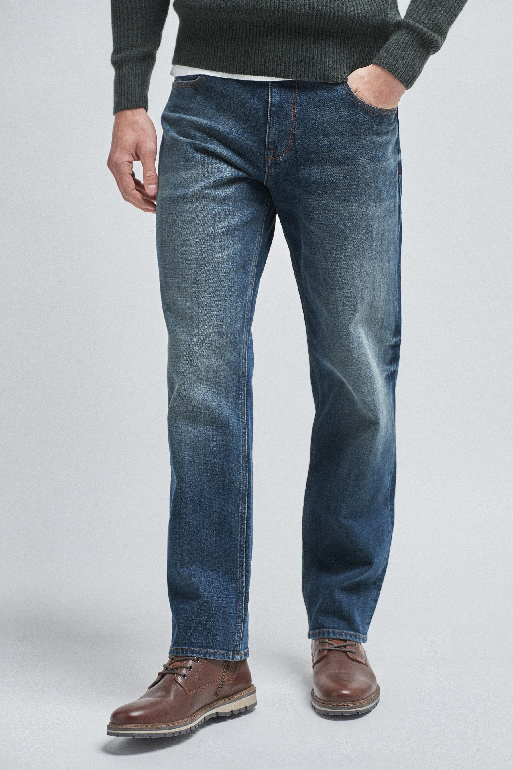 Next Essential Stretch-Jeans Relax-fit-Jeans Denim Dirty (1-tlg)