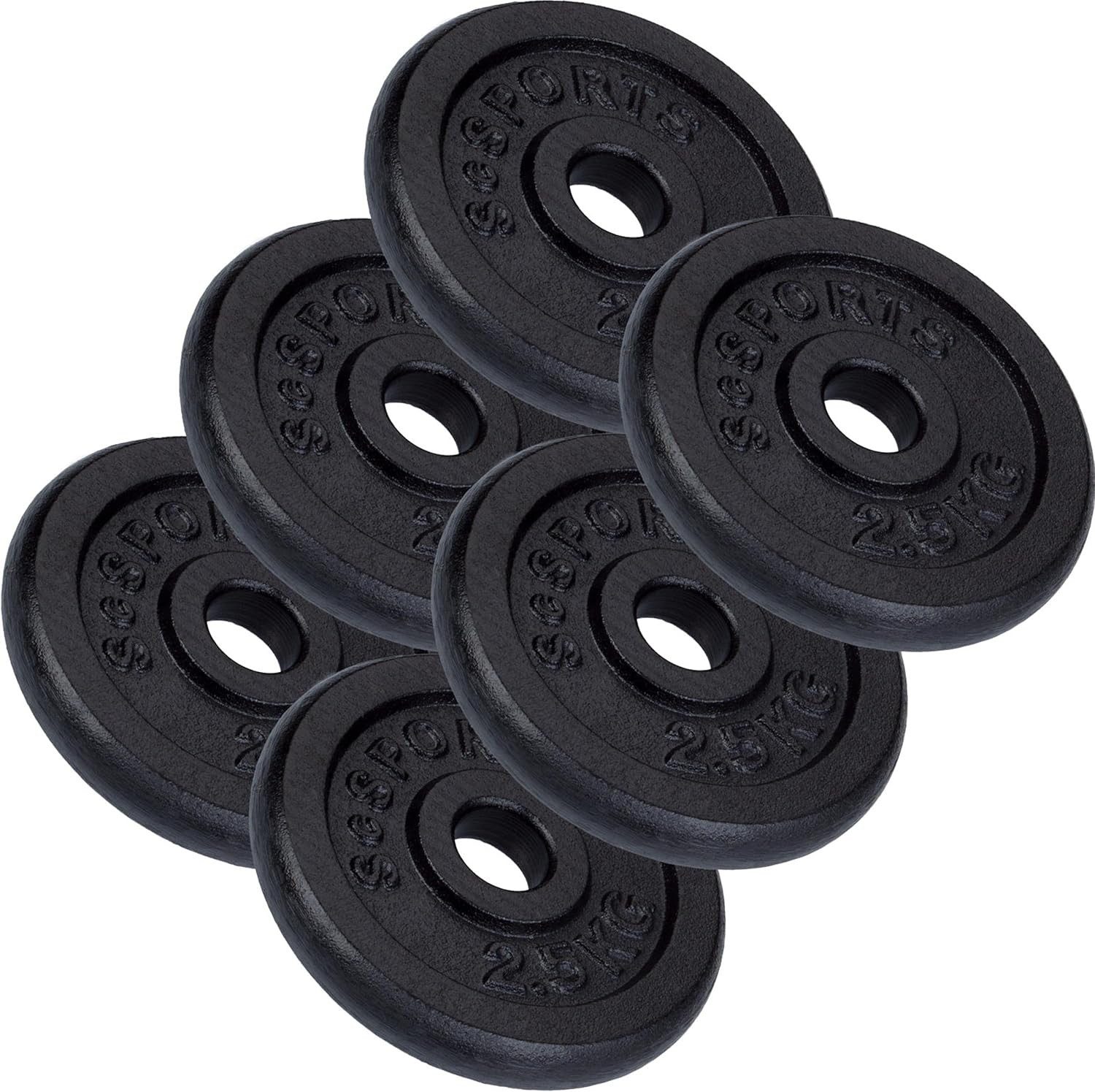 ScSPORTS® Hantelscheibe, 15 kg, (6-tlg)