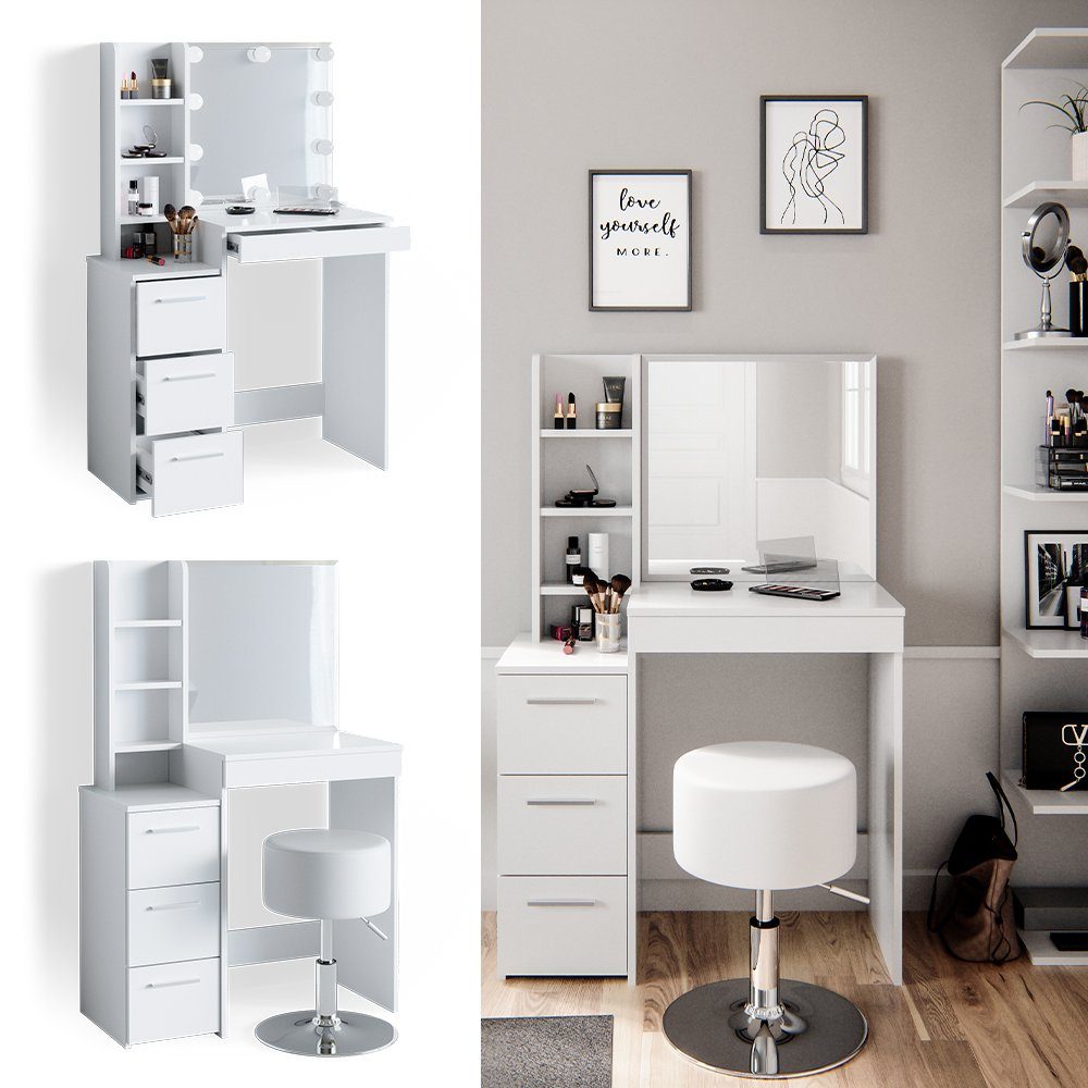 Vicco Schminktisch Meryl, Weiß, 80 cm günstig online kaufen