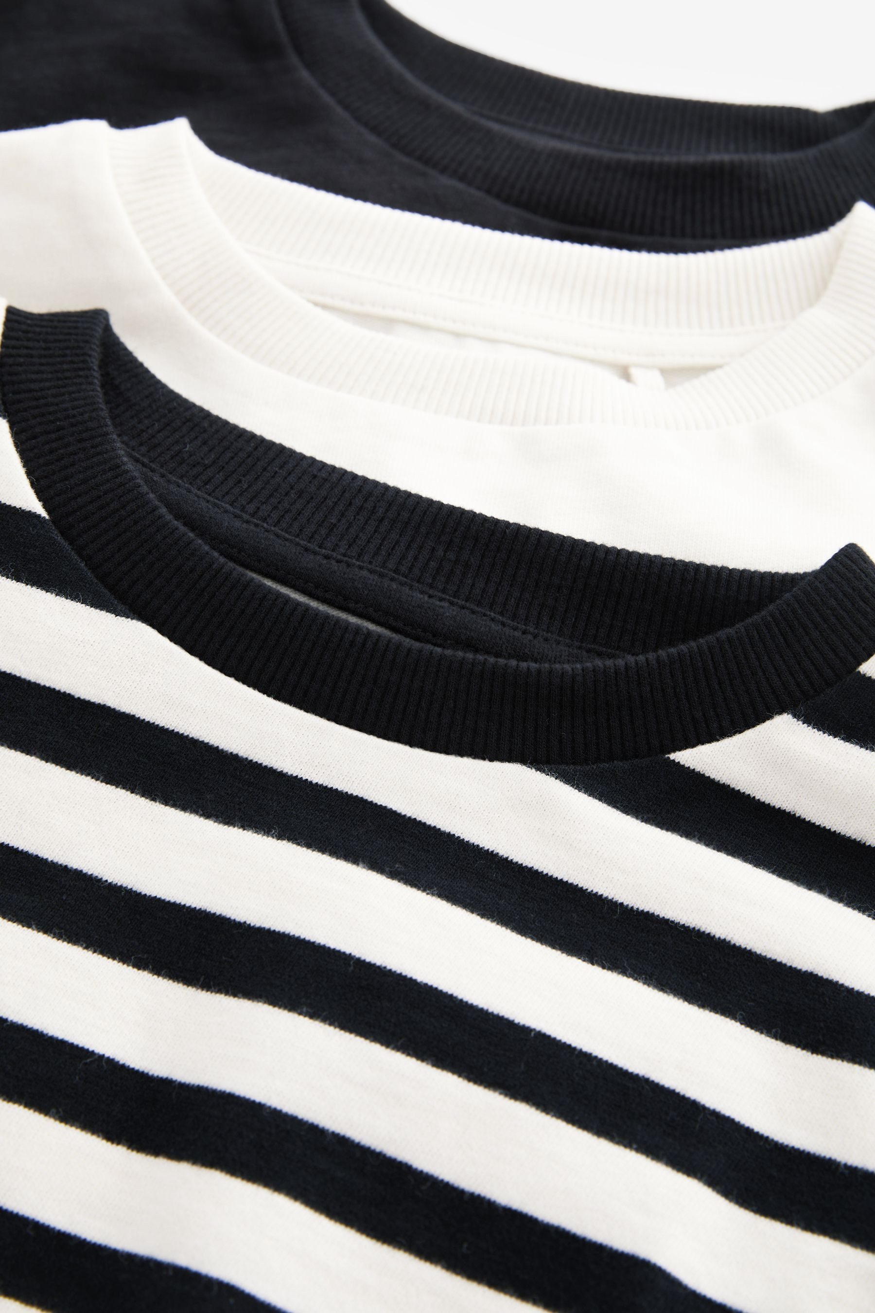 Next Sweatshirt Langärmelige, kastige Sweatshirts im 3er-Pack (3-tlg)