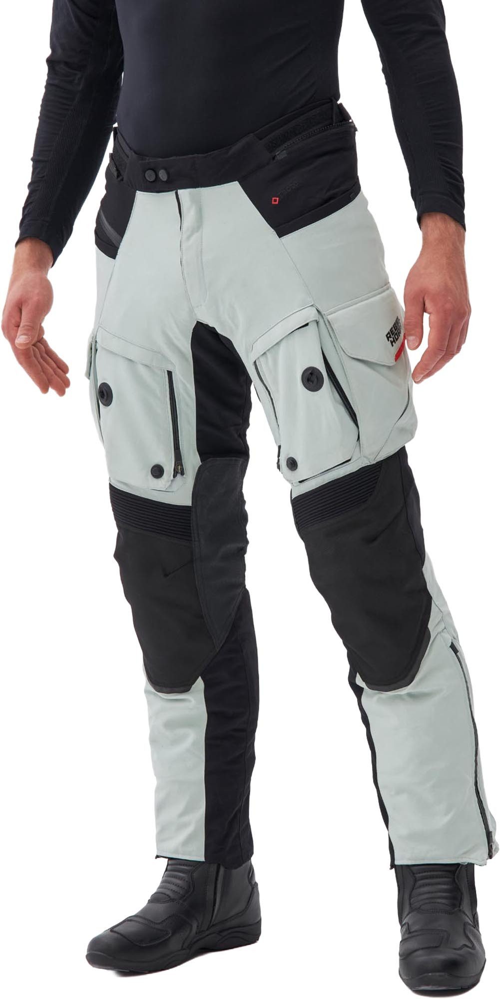 Rebelhorn Motorradhose Range wasserdichte Motorrad Textilhose Verbindungsreißverschluss,Hüftprotektoren enthalten,Knieprotektor